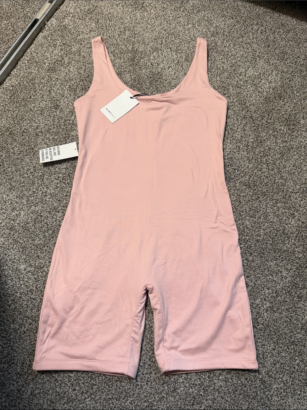 Everyday Scoop-Neck Shaping Romper in Soft Pink